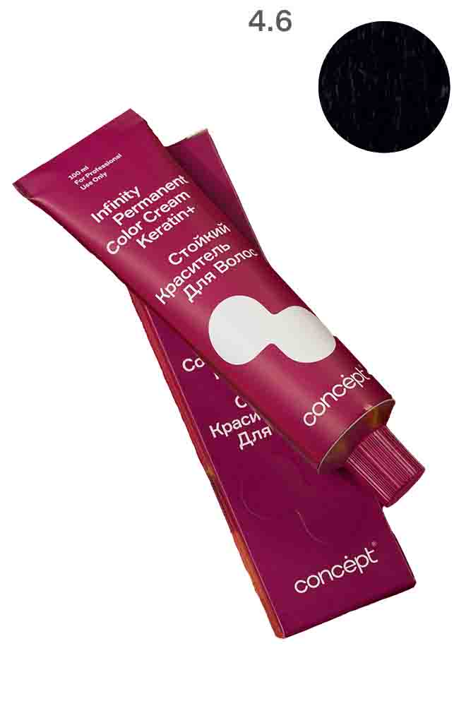 4.6 Шатен фиолетовый, 100 мл Стойкая крем-краска для волос INFINITY Концепт (Concept) 