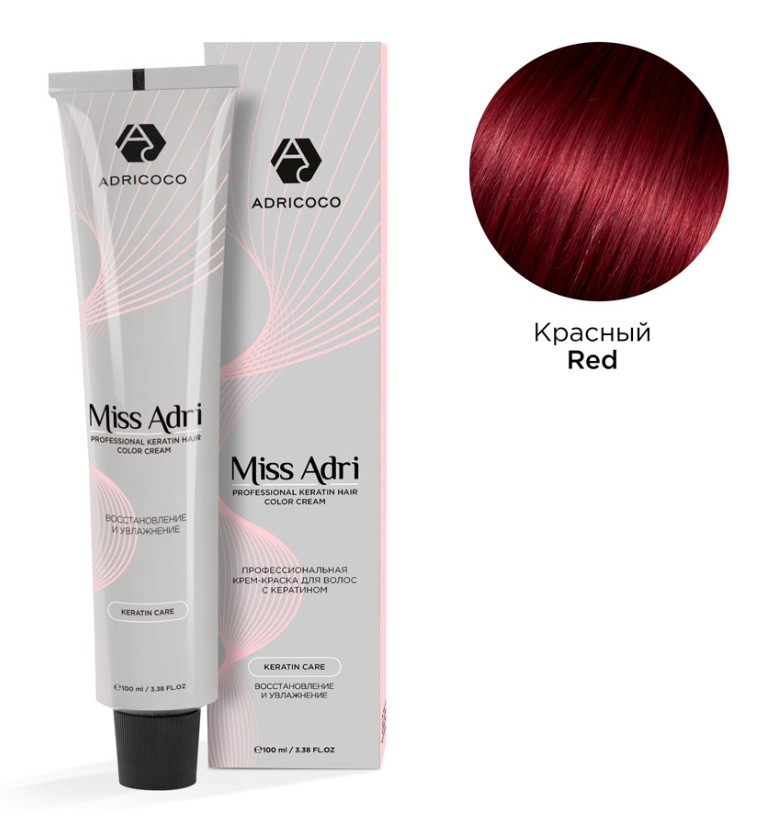Крем-краска для волос ADRICOCO Miss Adri корректор Красный 100 мл 