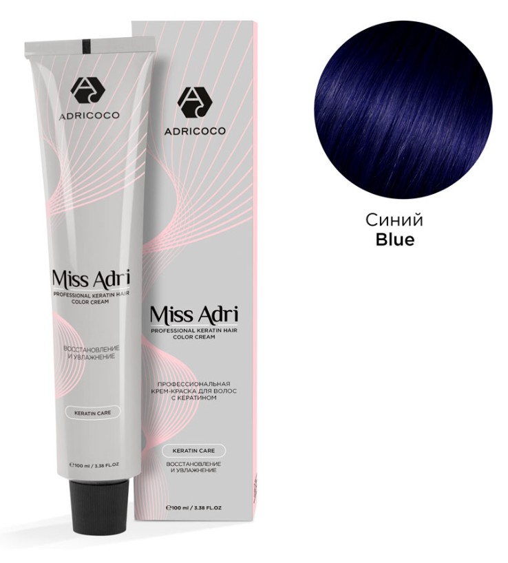 Крем-краска для волос ADRICOCO Miss Adri корректор Синий 100 мл 