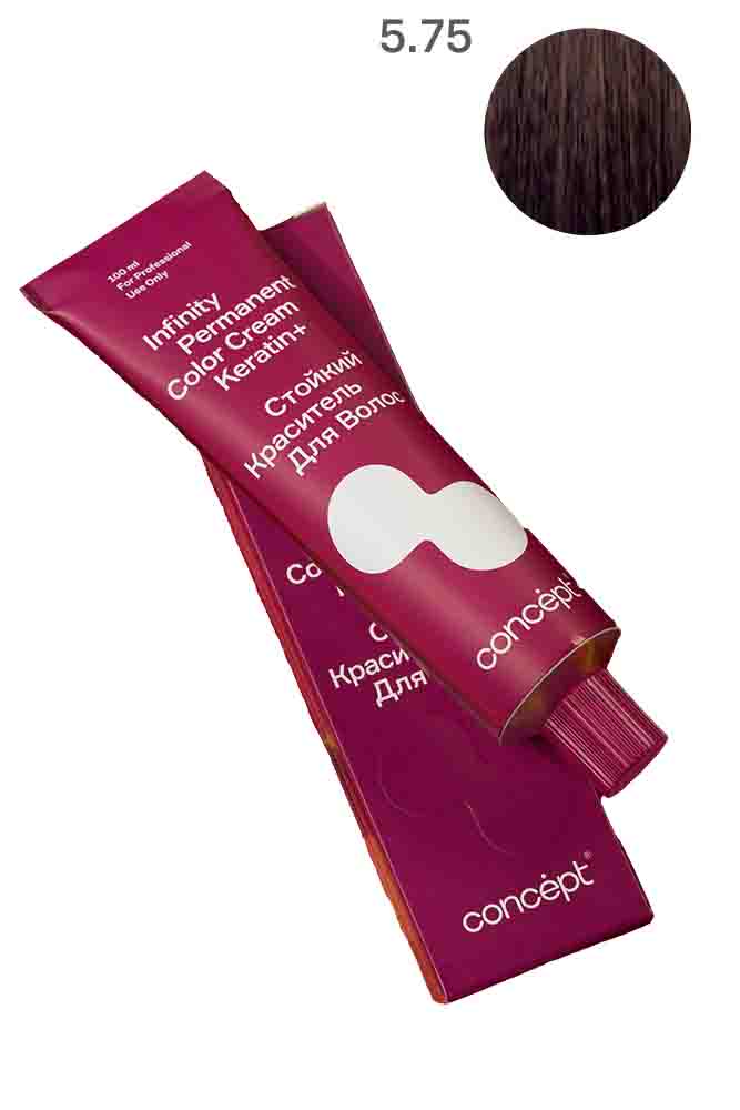 5.75 Темно-русый коричнево-красный, 100 мл Стойкая крем-краска для волос INFINITY Концепт (Concept) 