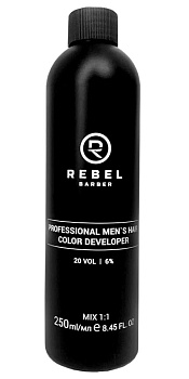 Окислитель для профессиональной мужской краски для волос REBEL BARBER 20VOL (6%) 250 мл 